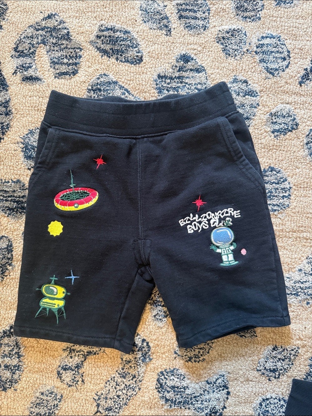 Billionaire Boys Club Black Space Embroidered Kids Shorts